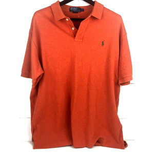 Ralph Lauren Men's‎ Polo Shirt XL Orange Short Sleeve Exclusive Decoration Nice